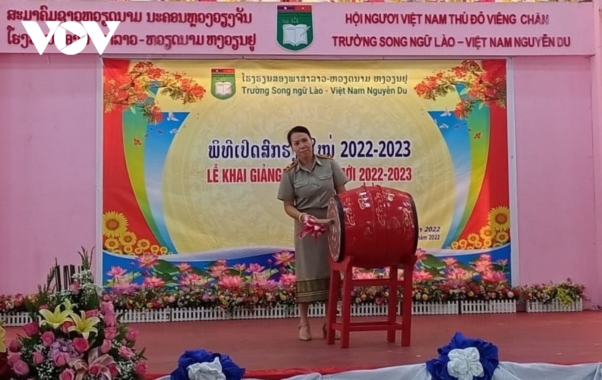 Trường song ngữ Lào-Việt Nam Nguyễn Du khai giảng năm học 2022-2023